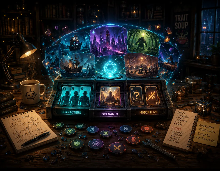 Trait Soup multiplayer story game artwork